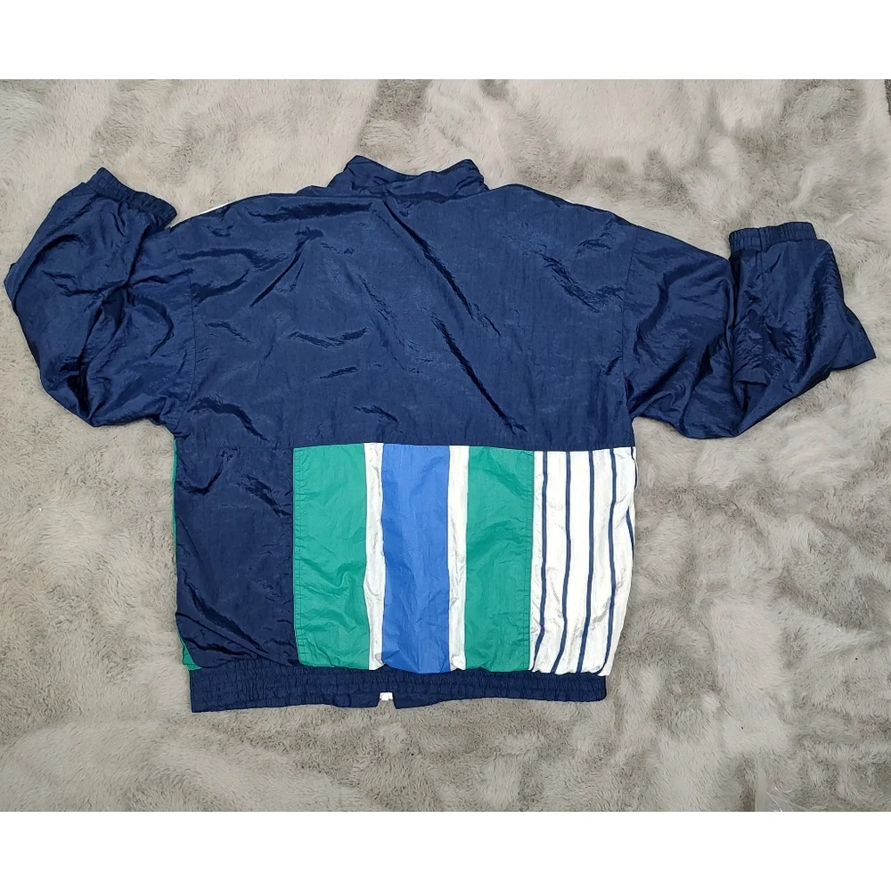 Vintage 80's Le Coq Sportif Full Zip Windbreaker L - Picture 2 of 5